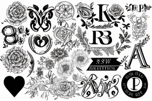 B.W. initials tattoo idea