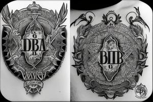 Tattoo about brotherhood, DNA, strength and with B.W. initials tattoo idea