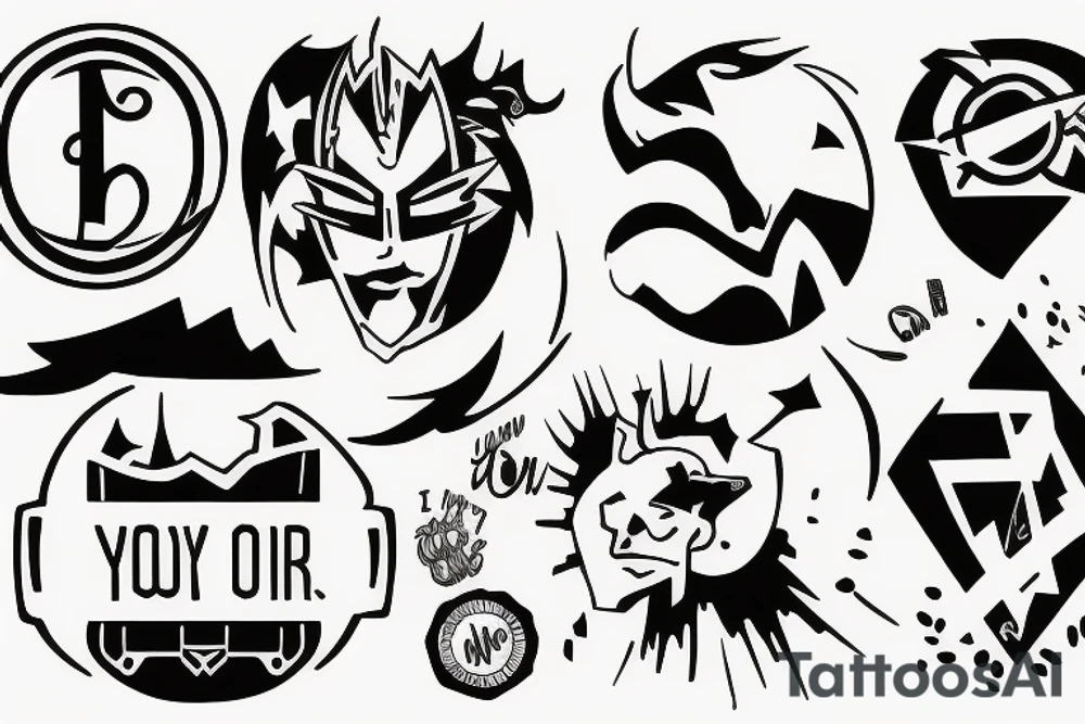 Be your own hero symbol logotype tattoo idea