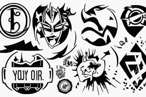 Be your own hero symbol logotype tattoo idea