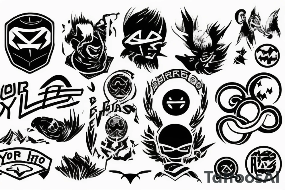 Be your own hero symbol logotype tattoo idea