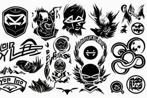 Be your own hero symbol logotype tattoo idea