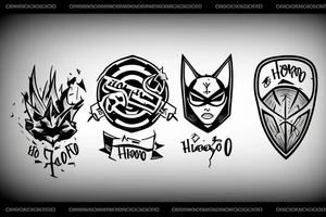 Be a hero symbol logotype tattoo idea