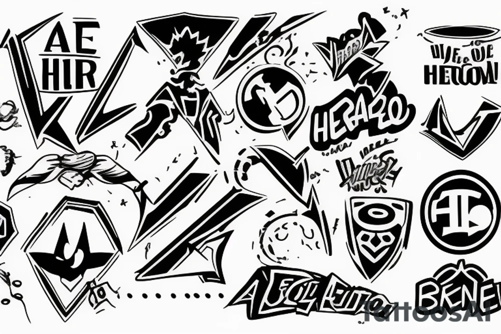 Be a hero symbol logotype tattoo idea