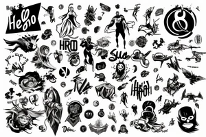 Be a hero symbol logotype tattoo idea