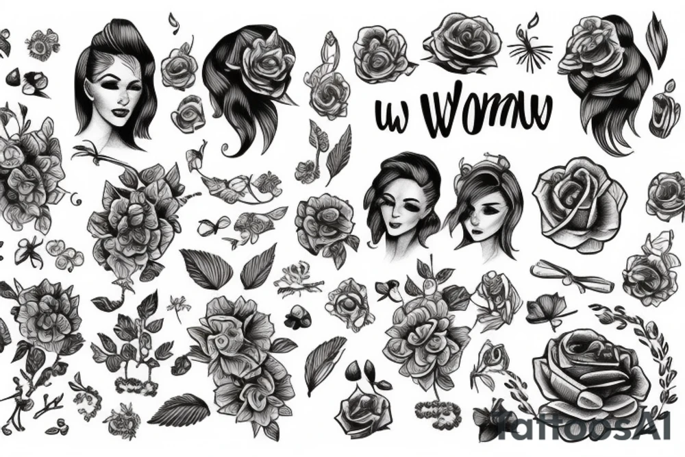 Woman tattoo idea
