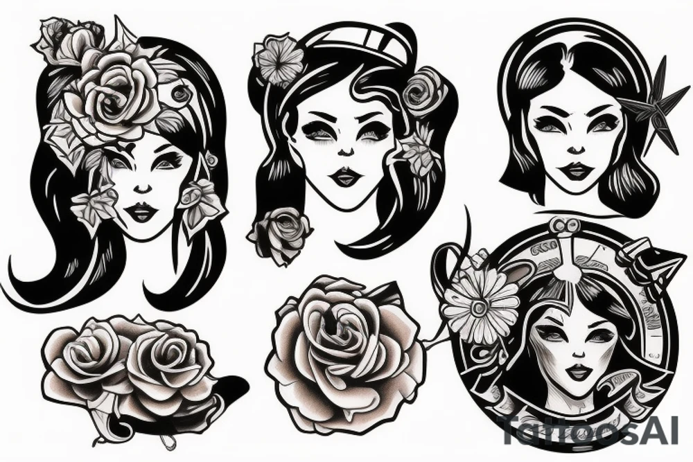 Woman tattoo idea
