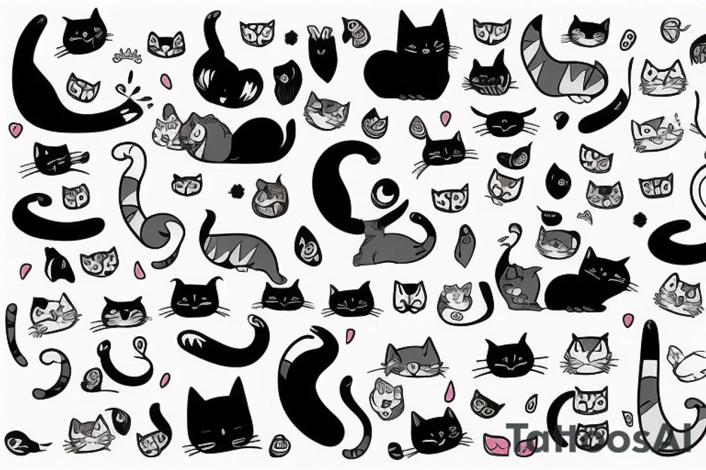 Cat cat tattoo idea