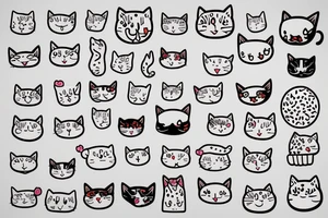 Iced cream cat tattoo idea