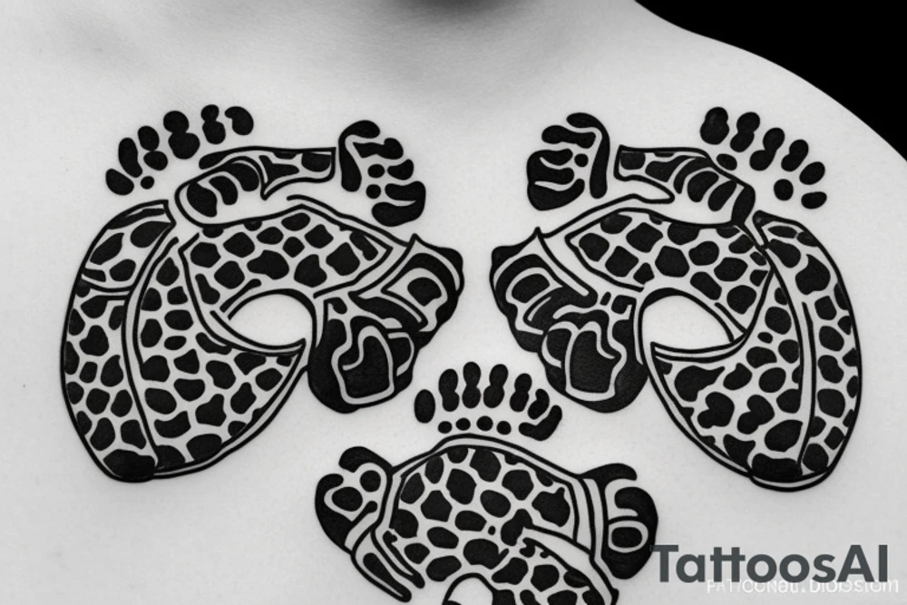 Tiger paw talisman tattoo idea