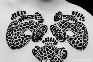 Tiger paw talisman tattoo idea