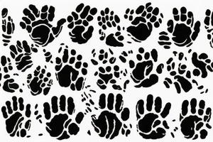 Tiger paw talisman tattoo idea