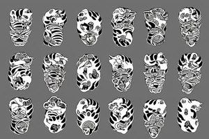 Tiger paw talisman tattoo idea