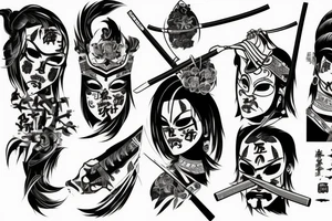 Broken katana tattoo idea