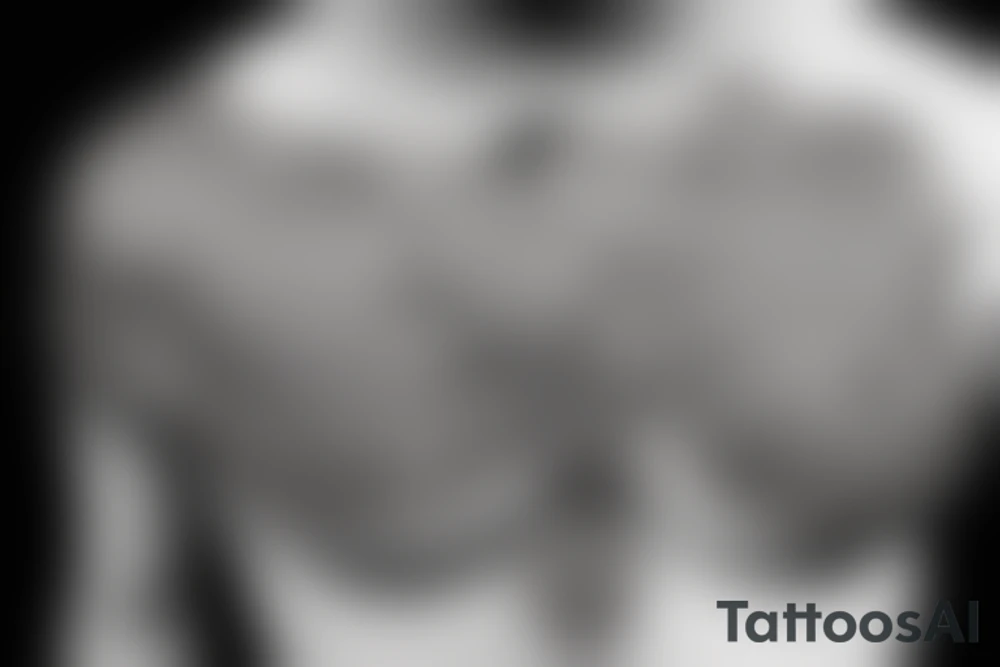 samurai chest tattoo idea