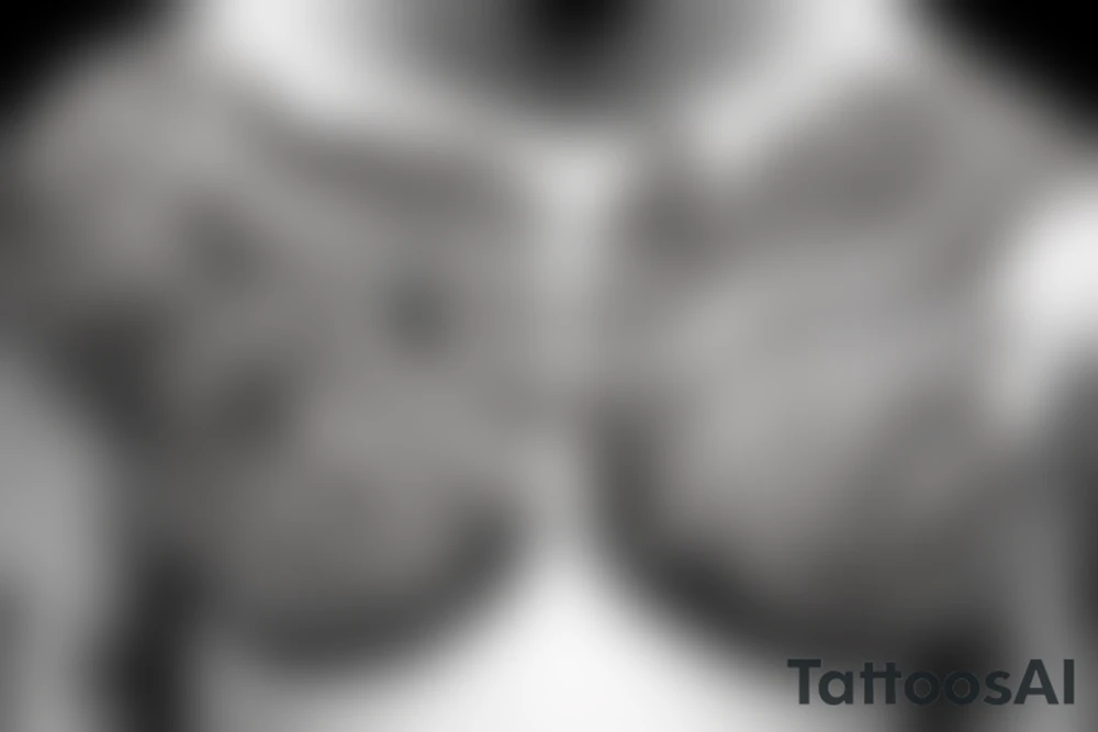 samurai chest tattoo idea