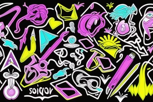 Neon cocaine tattoo idea