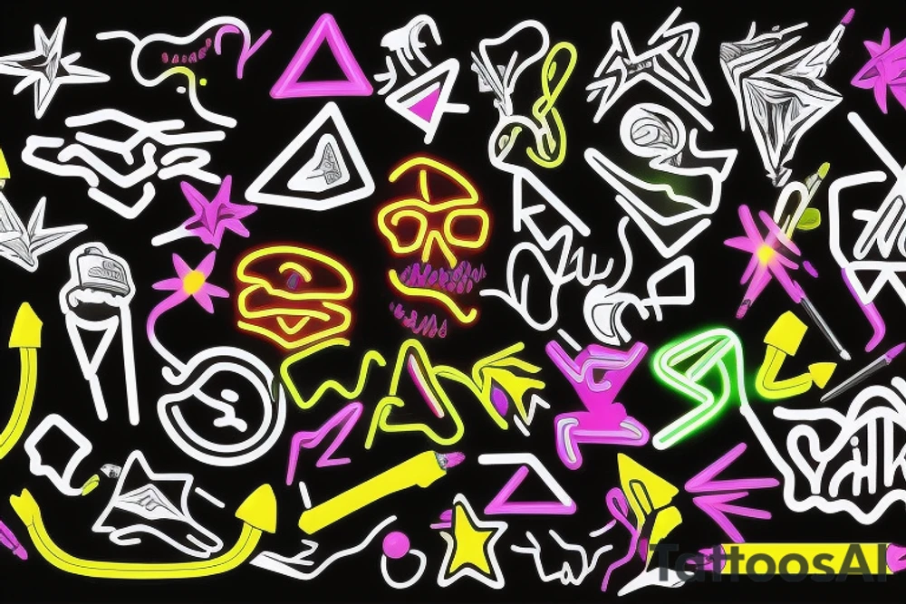 Neon cocaine tattoo idea