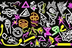 Neon cocaine tattoo idea
