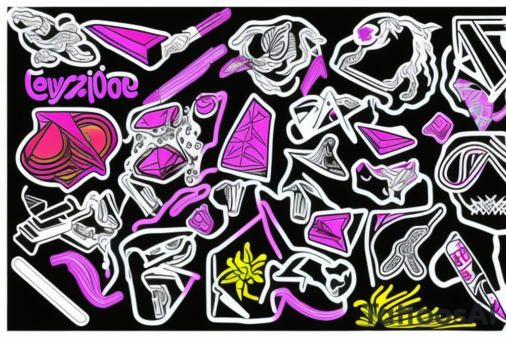 Neon cocaine tattoo idea