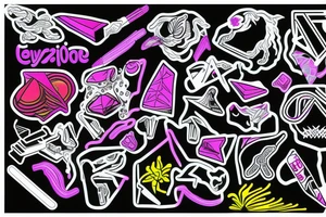 Neon cocaine tattoo idea