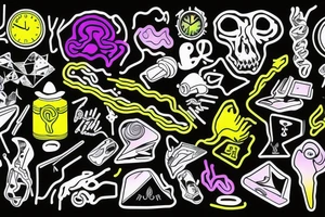 Neon cocaine tattoo idea