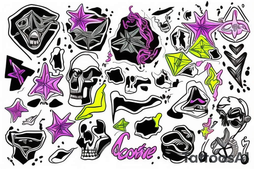 Neon cocaine tattoo idea