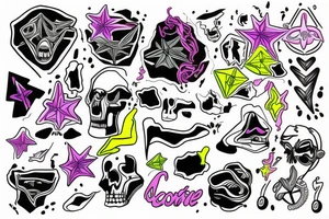 Neon cocaine tattoo idea
