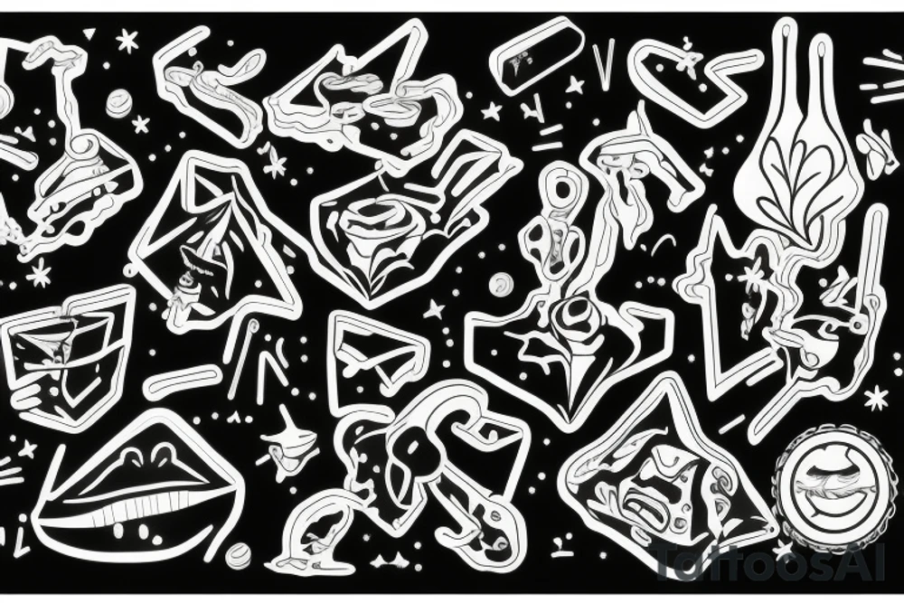 Neon cocaine tattoo idea