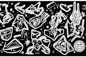 Neon cocaine tattoo idea