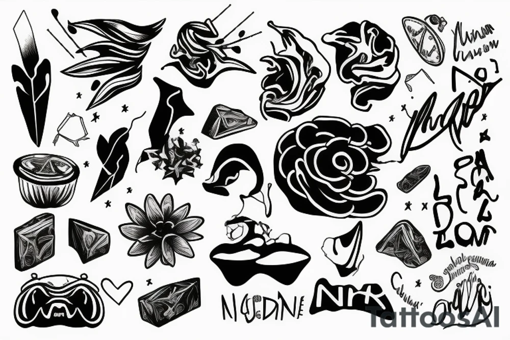 Neon cocaine tattoo idea