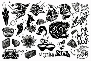 Neon cocaine tattoo idea