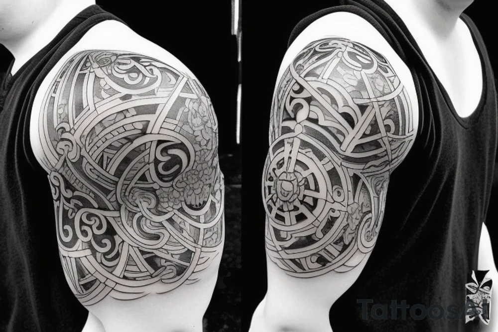 samurai chest tattoo tattoo idea