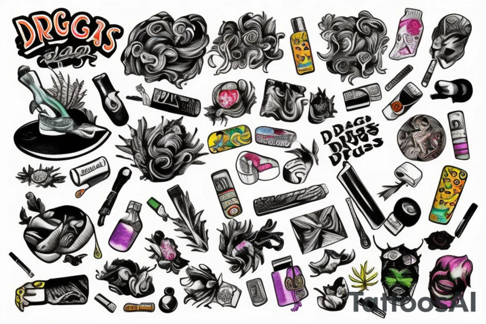 Drugs tattoo idea