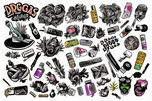 Drugs tattoo idea