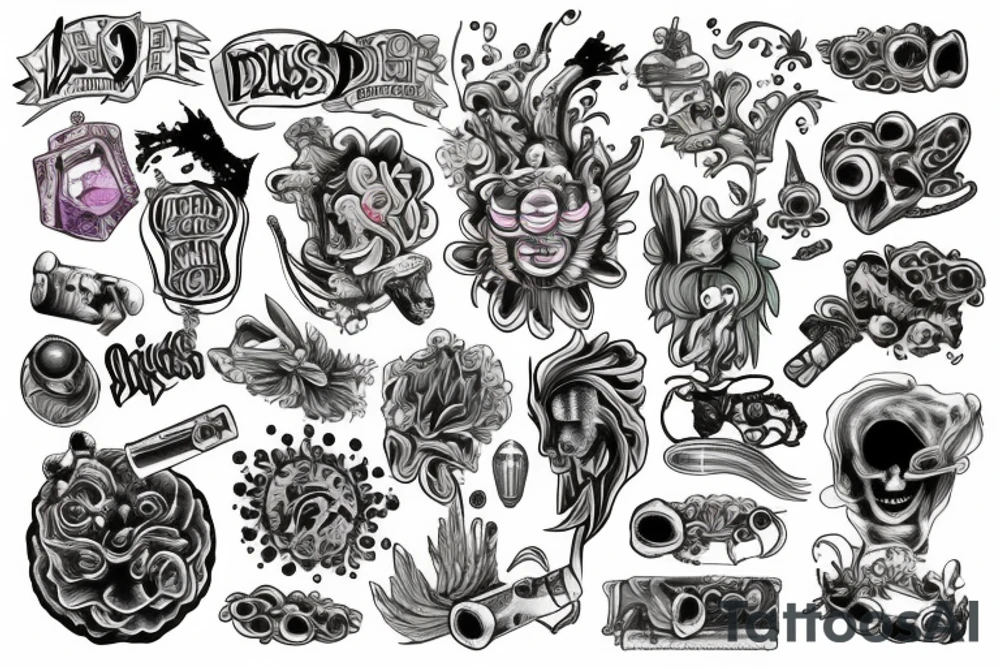 Drugs tattoo idea