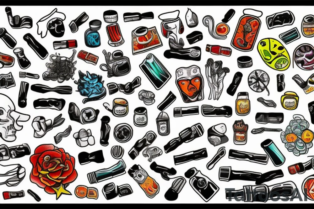 Drugs tattoo idea