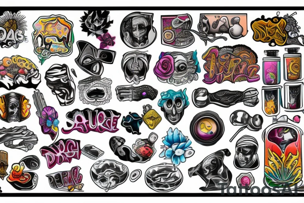 Drugs tattoo idea