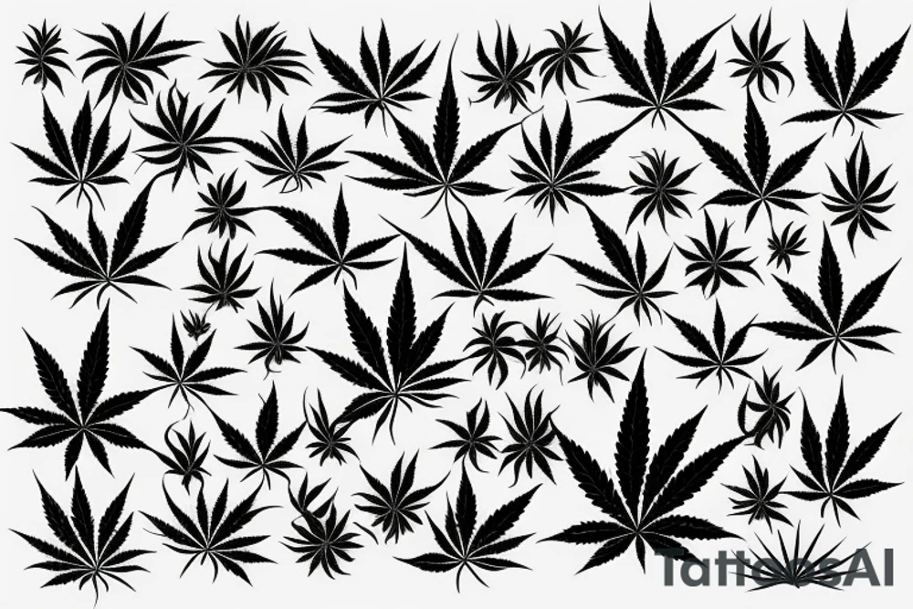 Weed cannabis tattoo idea