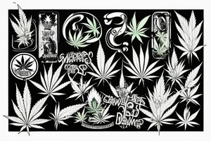 Weed cannabis tattoo idea
