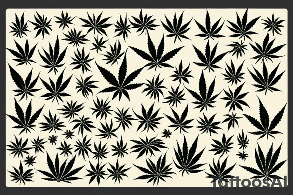 Weed cannabis tattoo idea