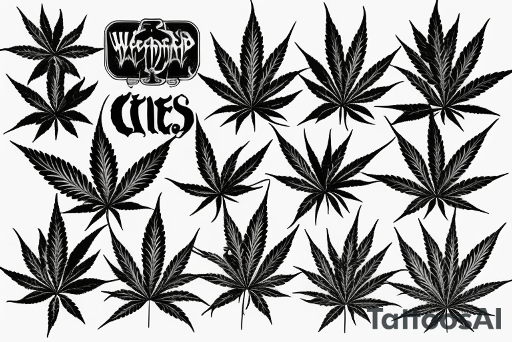 Weed cannabis tattoo idea