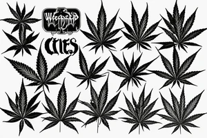 Weed cannabis tattoo idea