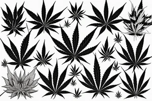 Weed cannabis tattoo idea