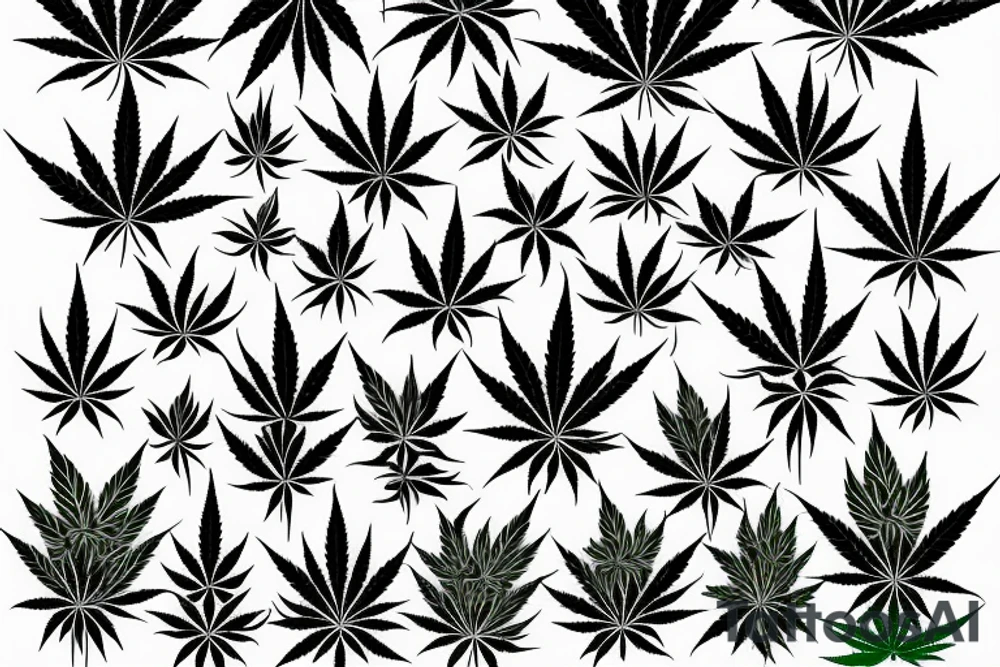 Weed cannabis tattoo idea
