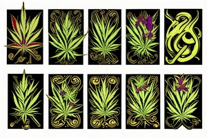 Weed cannabis tattoo idea