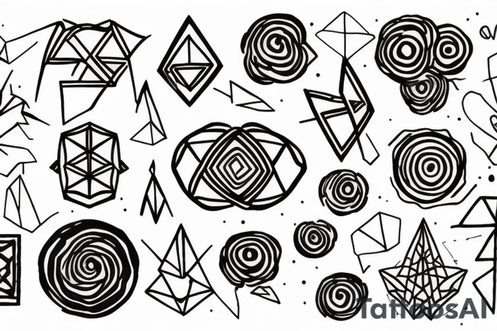 abstract geometric tattoo idea