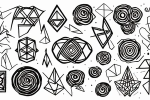 abstract geometric tattoo idea