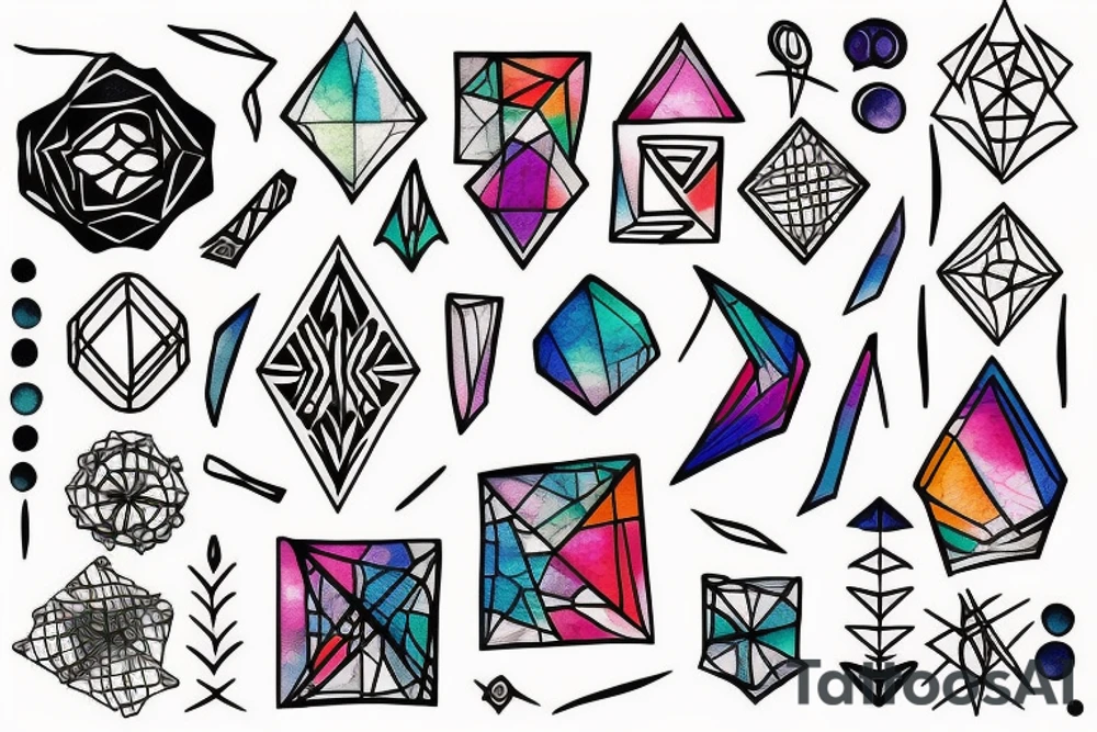 abstract geometric tattoo idea