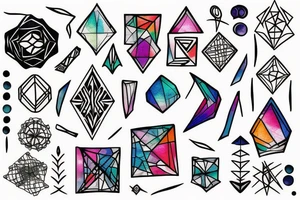 abstract geometric tattoo idea